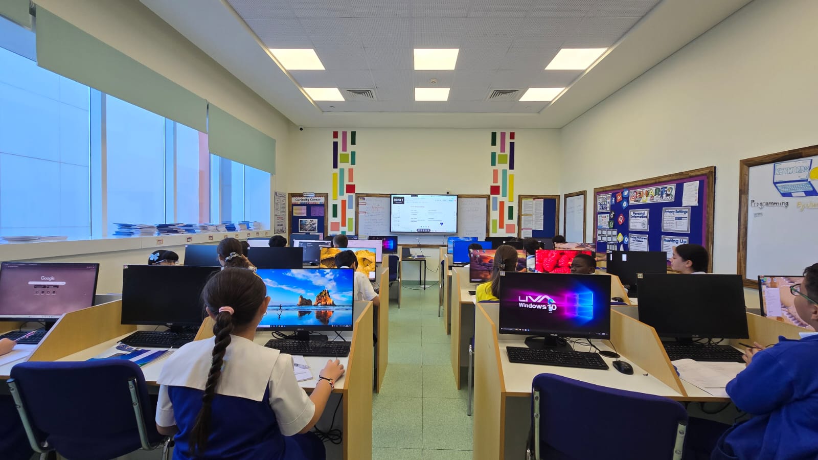 Students working at computers in the Computer Science Lab
